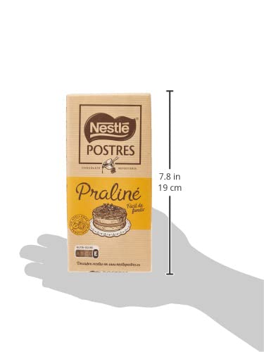 Detalle 2 de Nestlé Postres Chocolate Praliné para fundir 20×170 g 🍫