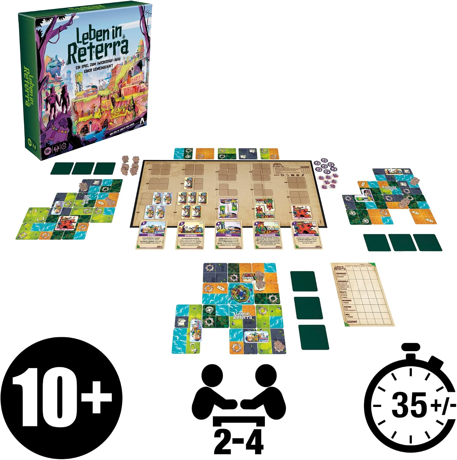 Detalle 2 de Leben in Reterra strategisches Brettspiel 26,7 cm