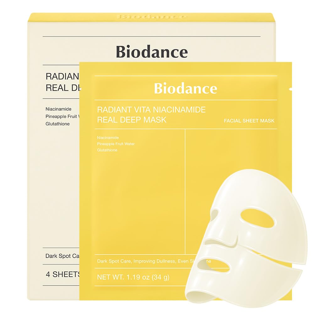 Detalle de BIODANCE Radiant Vita Niacinamide Real Deep Mask – Overnight Hydrogel Maske (4 x 34 g)
