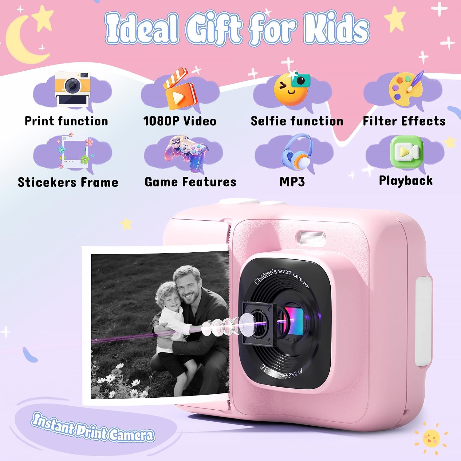 Detalle de Kids instant print camera 1080P