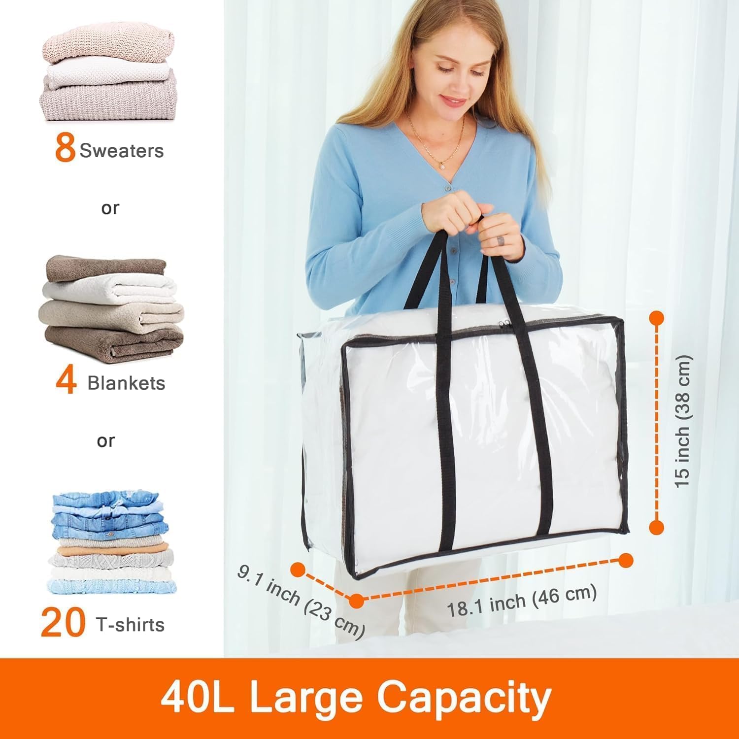 Thumbnail 1 de Vieshful 40L Comforter Storage Bag 5-pack