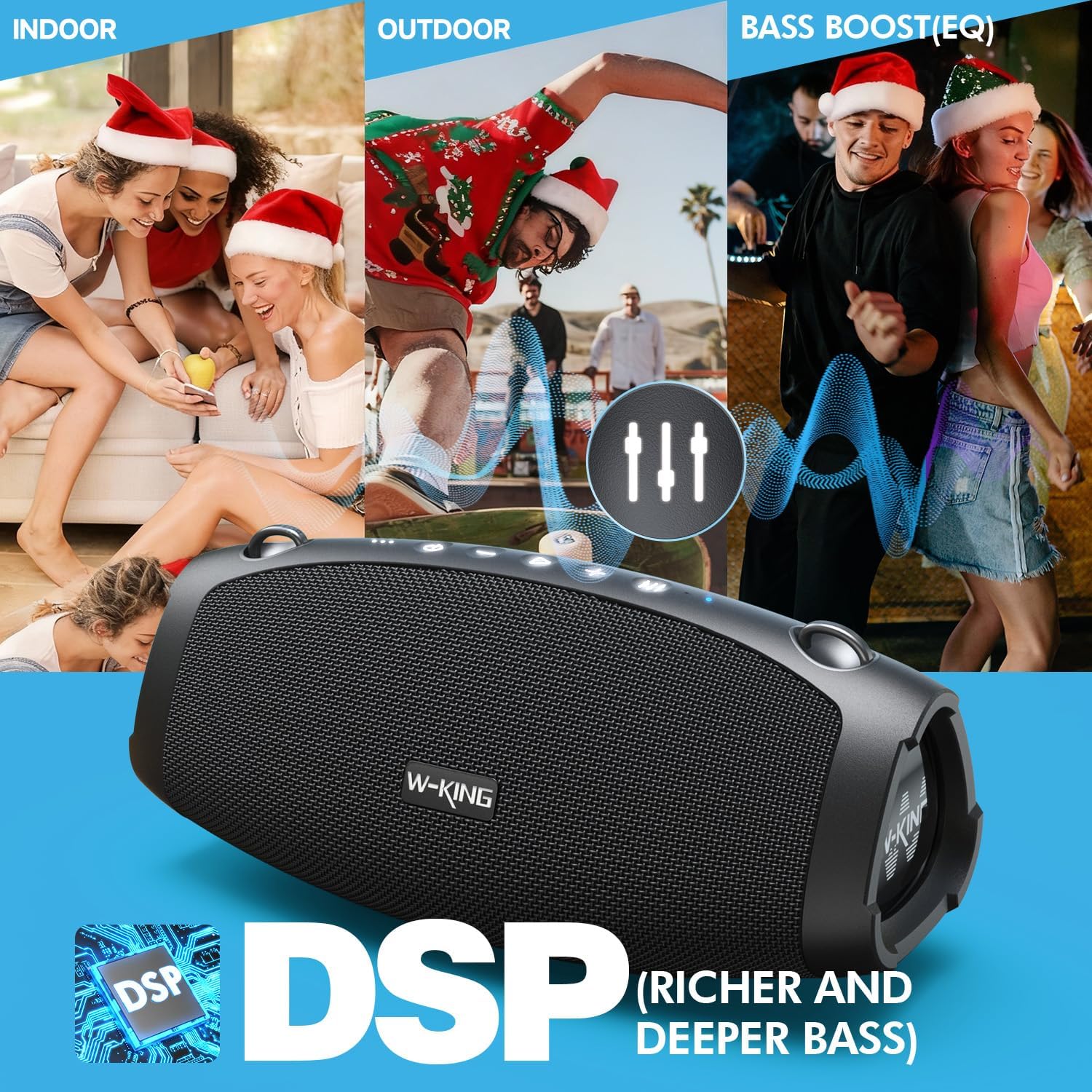 Detalle de W-KING 120W Bluetooth Speaker