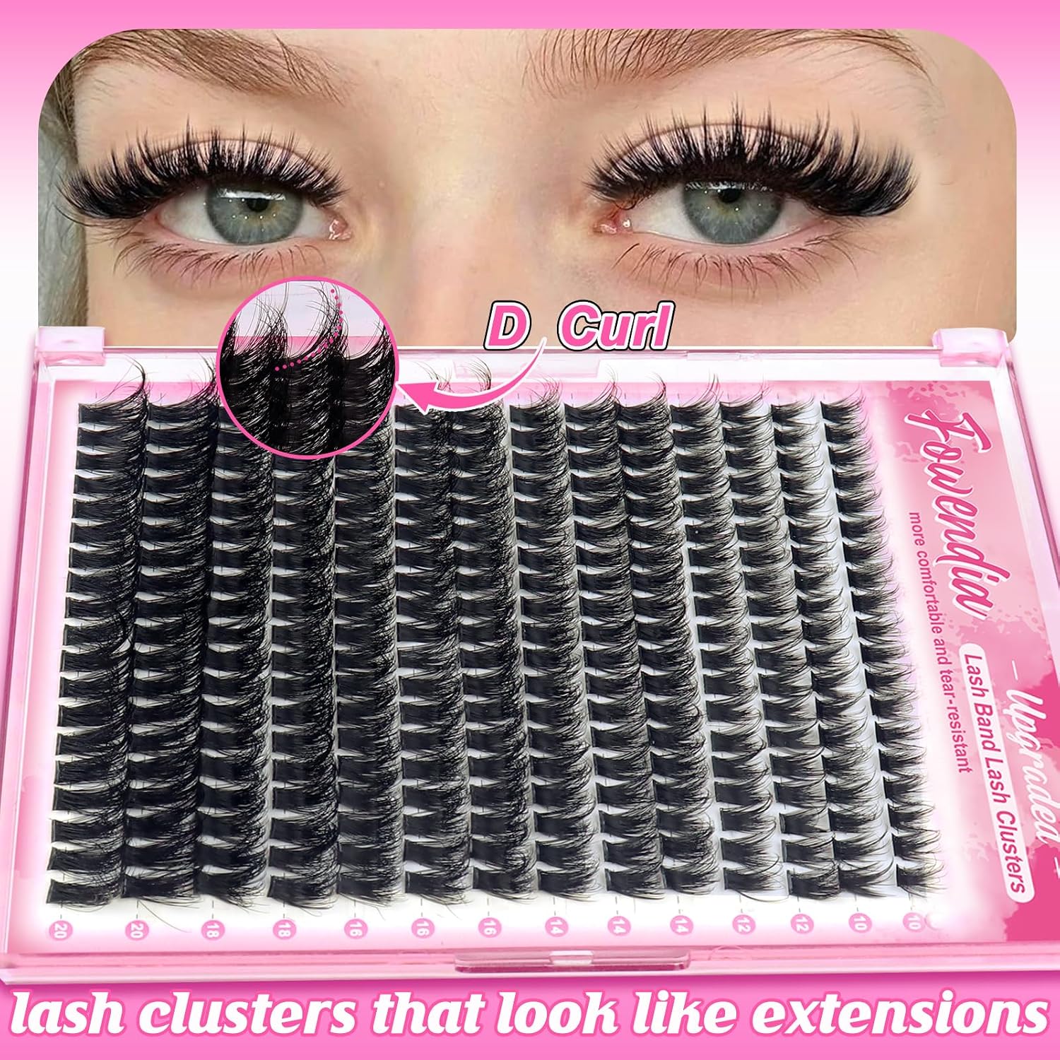 Thumbnail 5 de Fowendia Lash Clusters, 0.03mm Band