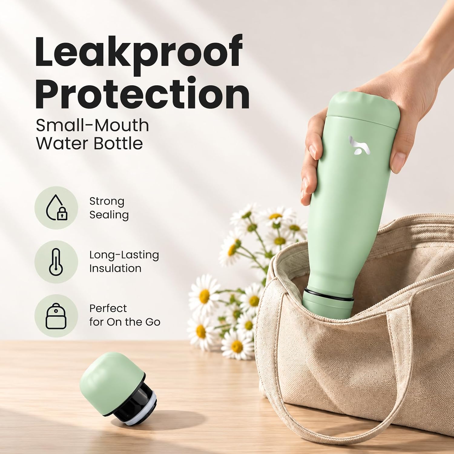 Detalle 1 de Konokyo Insulated Stainless Steel Water Bottle, 12 oz