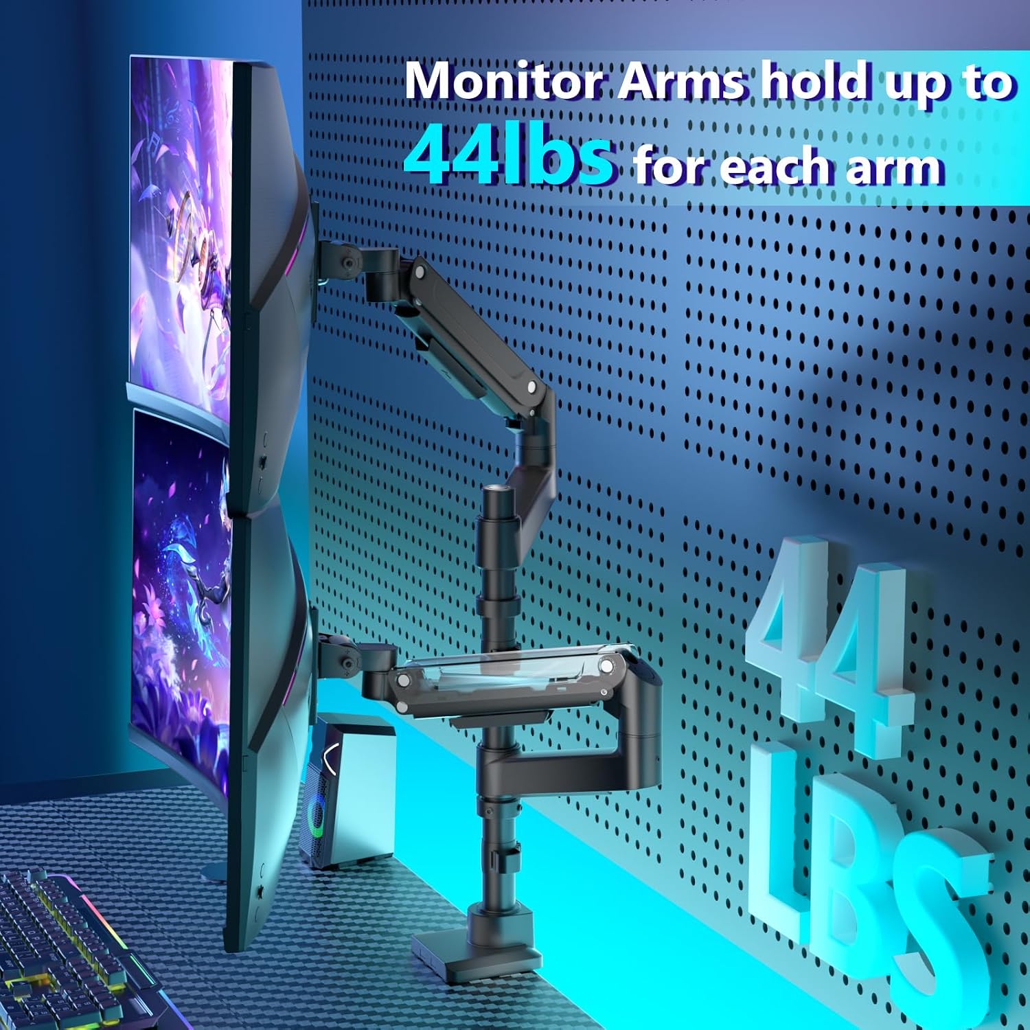 Thumbnail 5 de WALI Dual Monitor Arm 49-inch