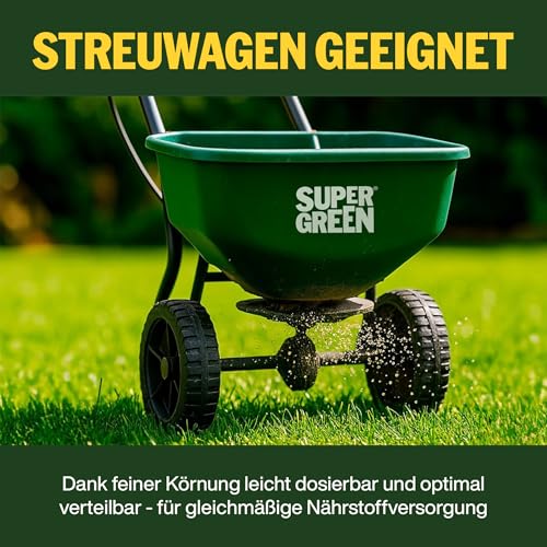 Thumbnail 8 de SUPERGREEN Herbst- & Kalium-Rasendünger Langzeit bis 100 Tage – 5 kg für 250 m², NPK 5-10-22, nitratfrei