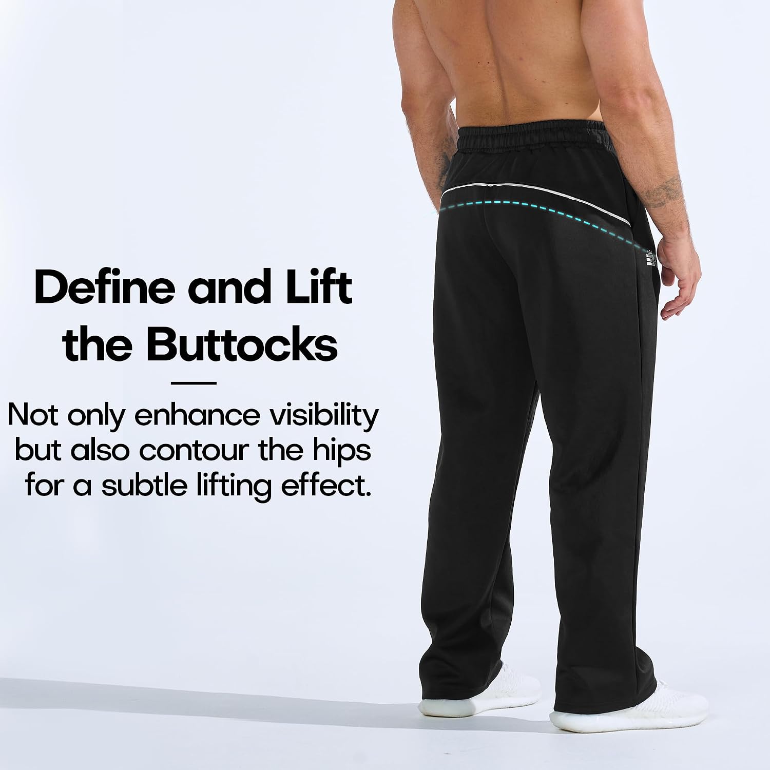 Thumbnail 3 de BROKIG Mens Oversized Gym Tracksuit Bottoms