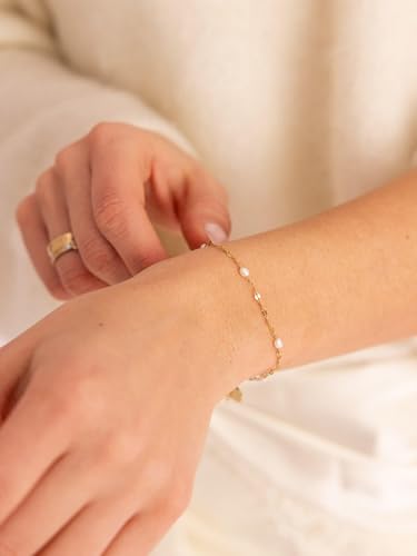 Thumbnail 1 de Purelei Delicate Pearl Armband aus Edelstahl mit Süßwasserperlen, verstellbar