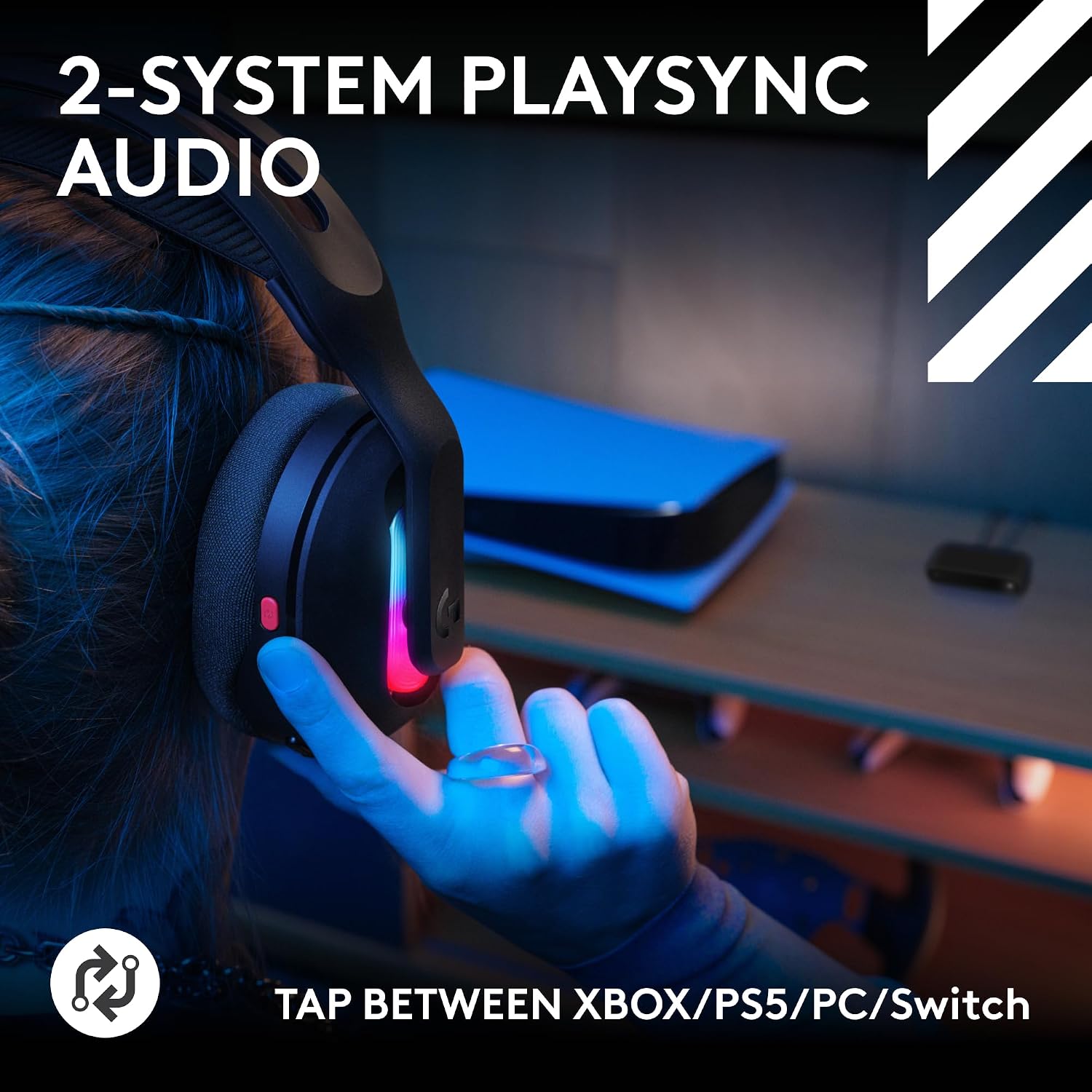 Detalle de Logitech G Astro A20X Multi-Platform Wireless Gaming Headset with PLAYSYNC