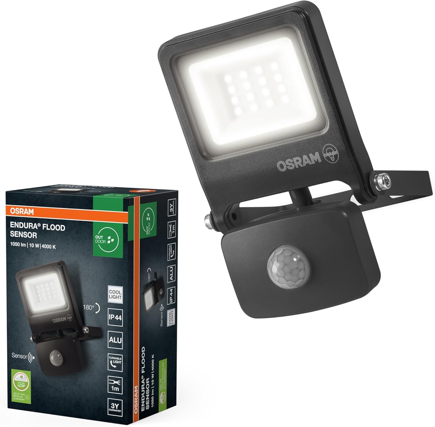 Thumbnail 4 de OSRAM Faretto Esterno con Sensore ENDURA Flood LED 10W – 1000lm, 4000K, IP65