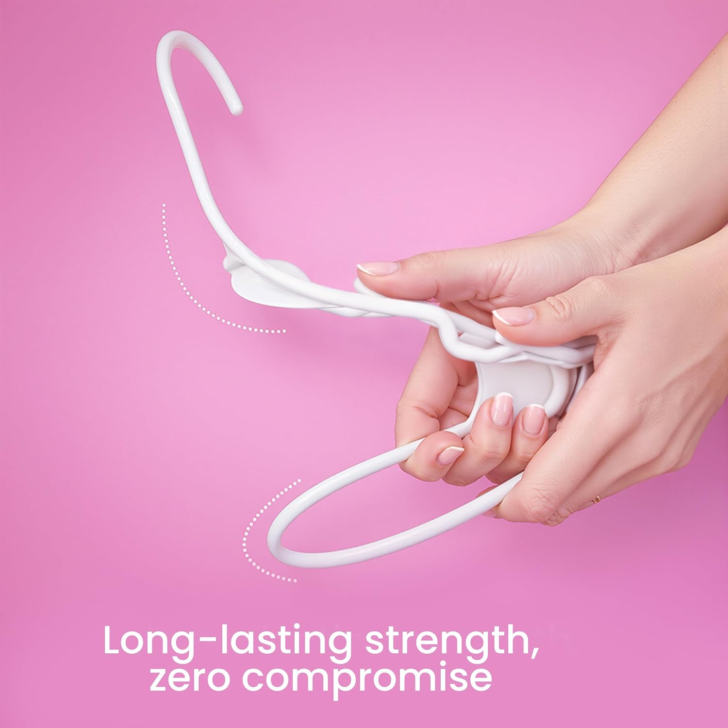 Detalle de Utopia Home Plastic Hangers, 50-Pack White Slim Anti-Slip Clothes Hangers