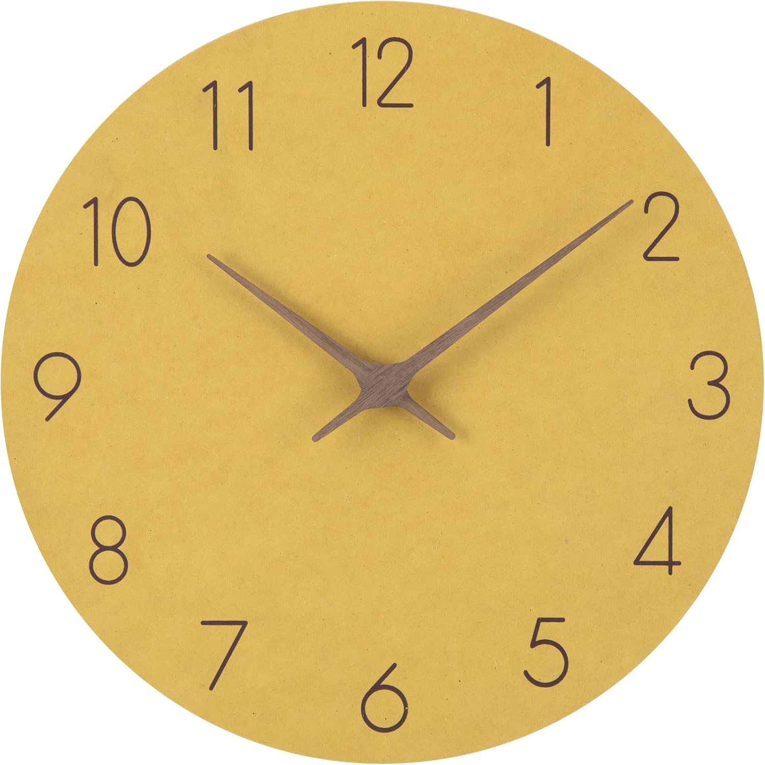 Detalle de ACCSHINE 1029611 wandklok van MDF, stil uurwerk, gele wijzerplaat, 30 cm