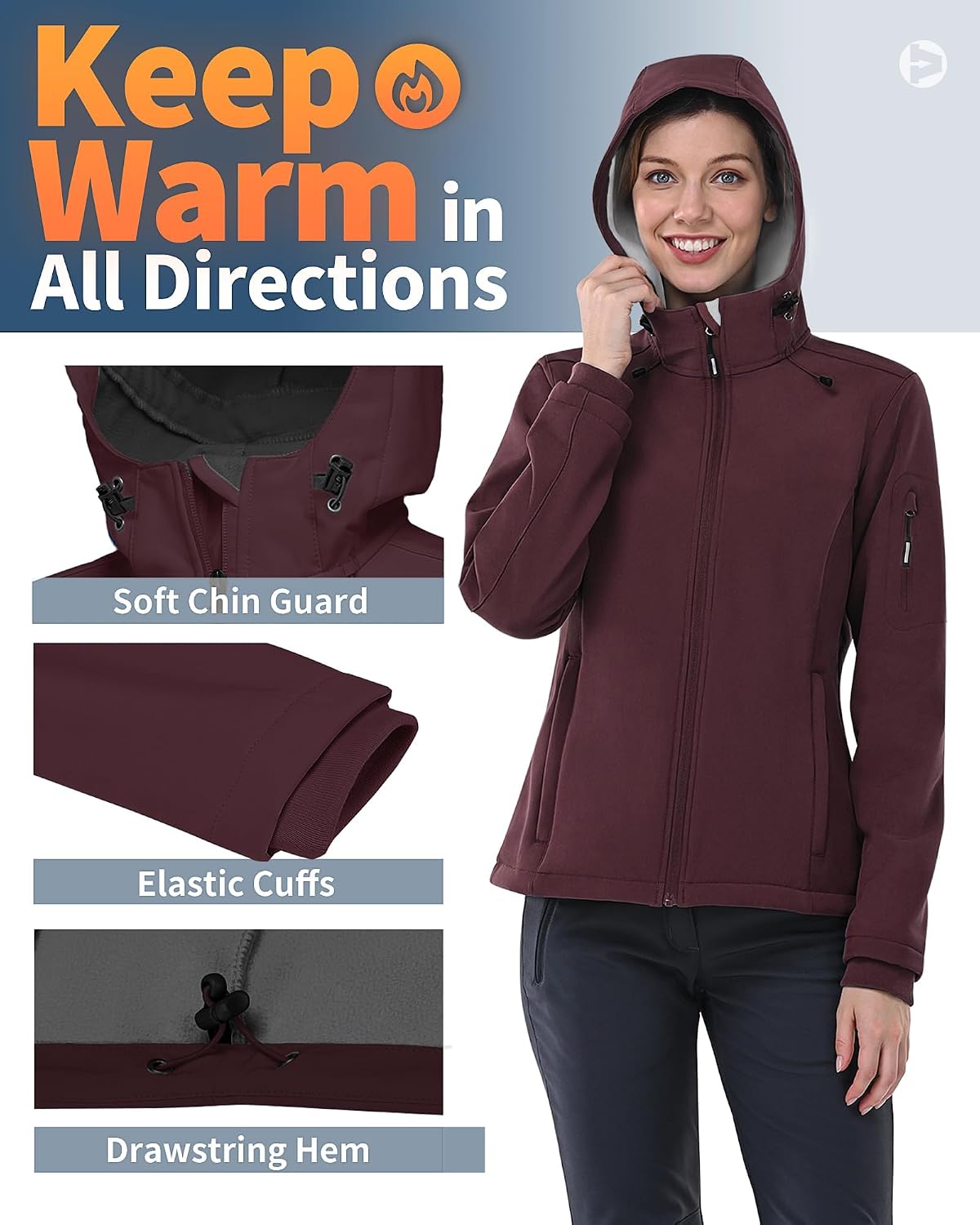 Detalle 2 de Outdoor Ventures Jacke Damen Softshelljacke