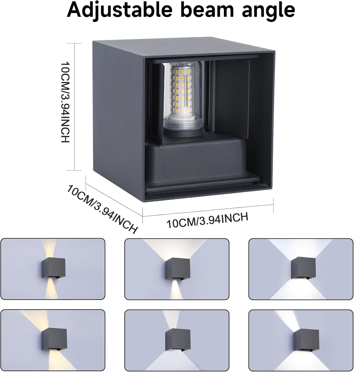 Detalle de Wisdom Line kit 4 applique LED da esterno/interno 9W 4000K G9 antracite IP65