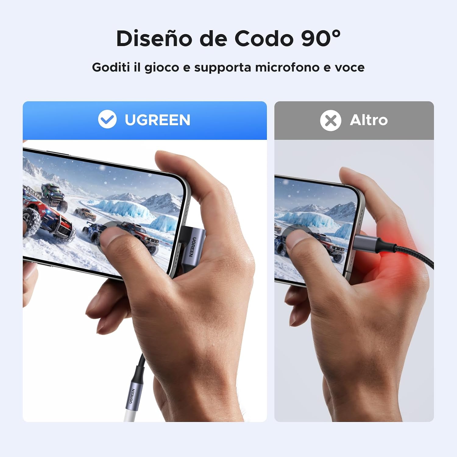 Detalle 2 de UGREEN Adaptador USB-C a jack 3,5 mm 24 bits/96 kHz