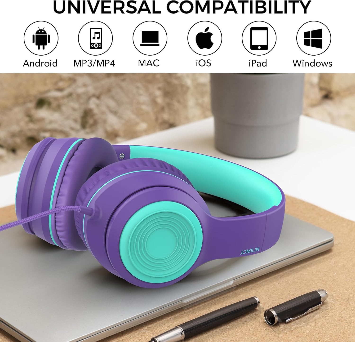 Thumbnail 5 de JOMILIN A8 Wired Over-Ear Headphones with Microphone
