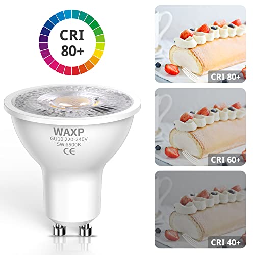 Detalle 2 de WAXP GU10 LED Spotlight Bulbs 5W (Cool White, 6500K) – 10 Pack