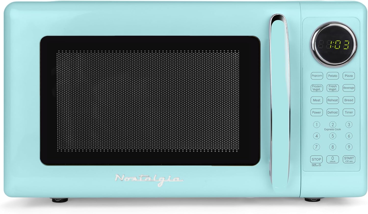 Thumbnail 6 de Nostalgia Retro Compact Countertop Microwave Oven (0.7 Cu. Ft, 700W) in Yellow
