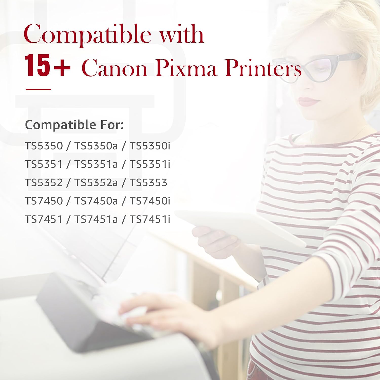 Detalle 2 de 560XL 561XL Druckerpatronen Ersatz für Canon PIXMA TS5350i TS7450i TS5350 TS7450 TS7451 TS5351 TS5352 TS5353 und TS5300 Serie – Schwarz & Farbe 2er-Pack