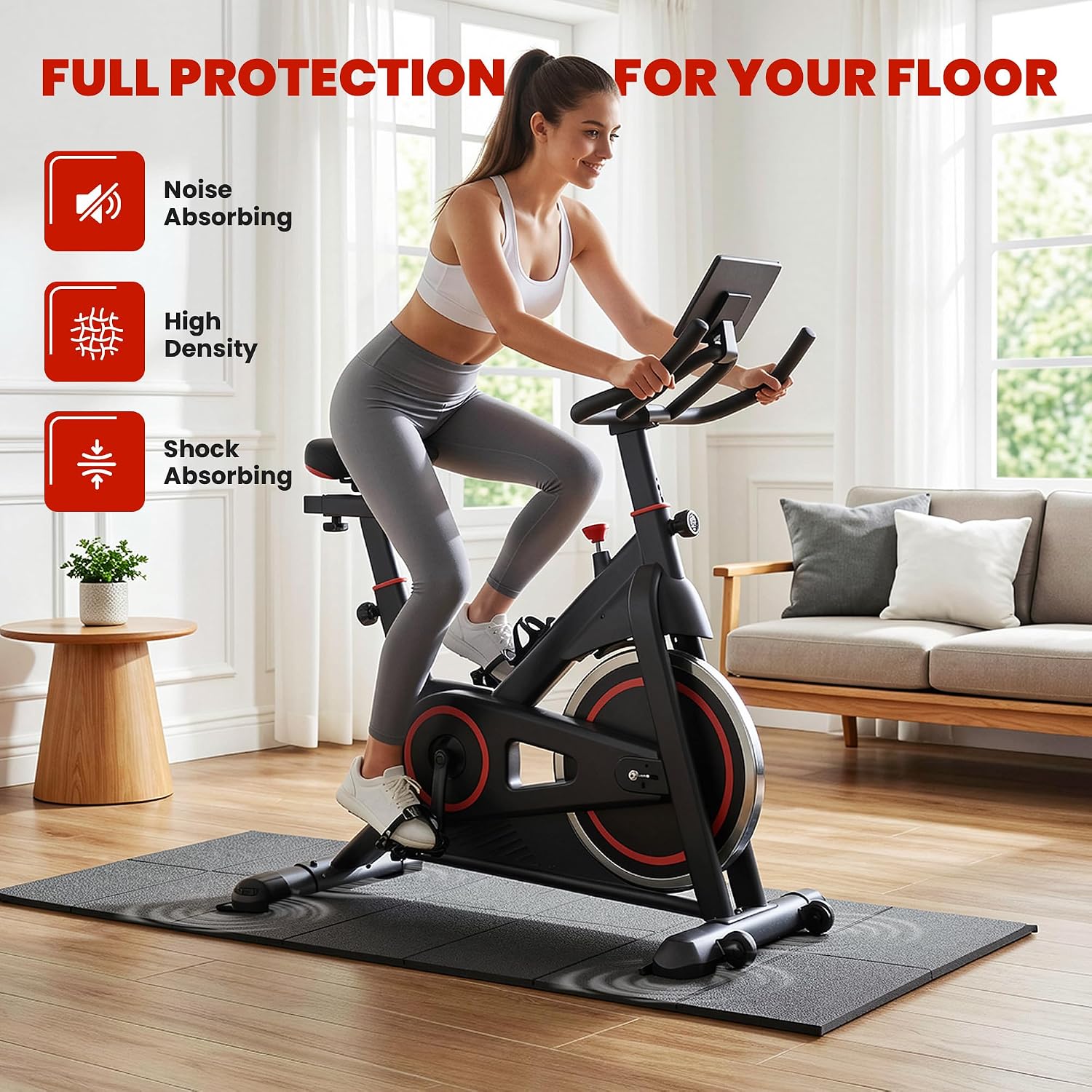 Detalle 1 de THAILE FY0206US60101 Walking Pad Treadmill Mat, 55" x 24" PVC