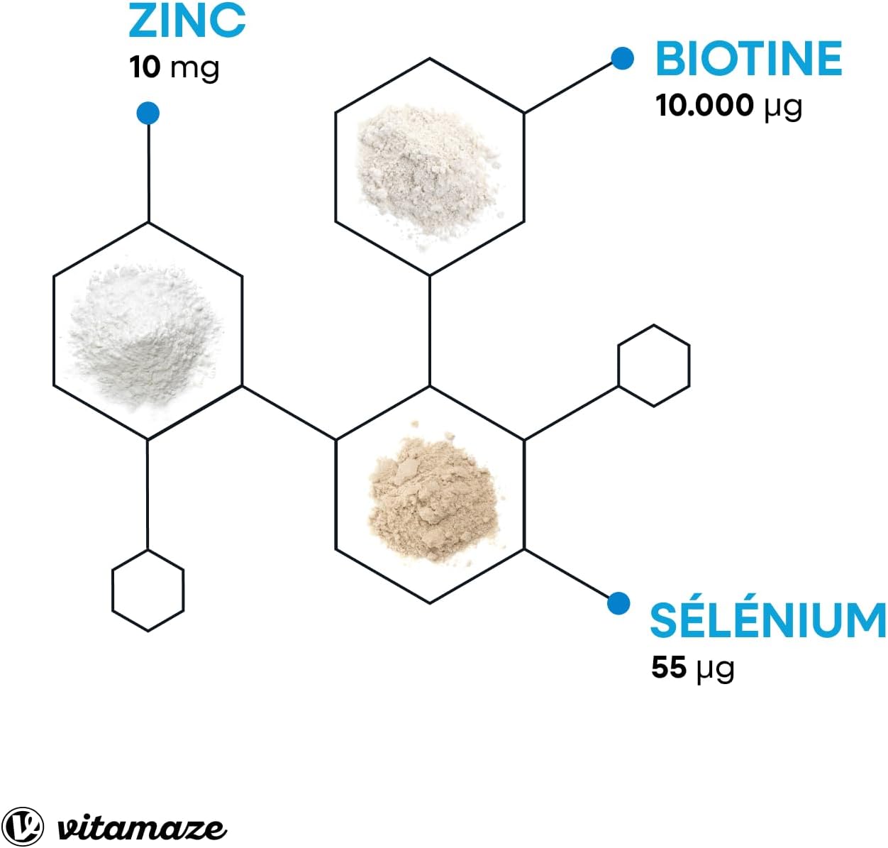 Thumbnail 2 de Biotine Complexe 10.000 mcg + sélénium et zinc – 365 micro-comprimés vegan (Vitamine B8)
