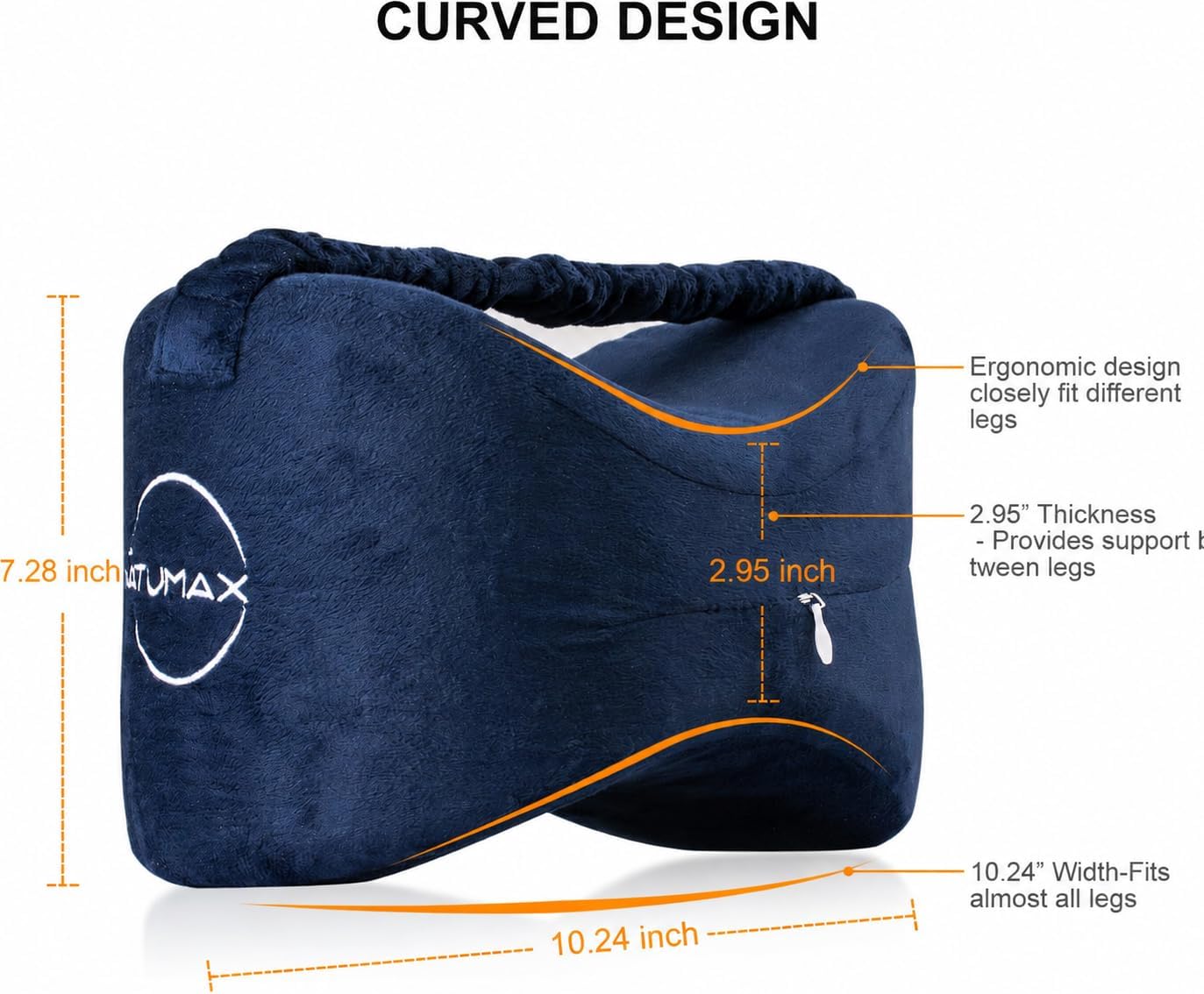 Thumbnail 5 de NATUMAX pillow-1223 Memory Foam Knee Pillow with Leg Strap