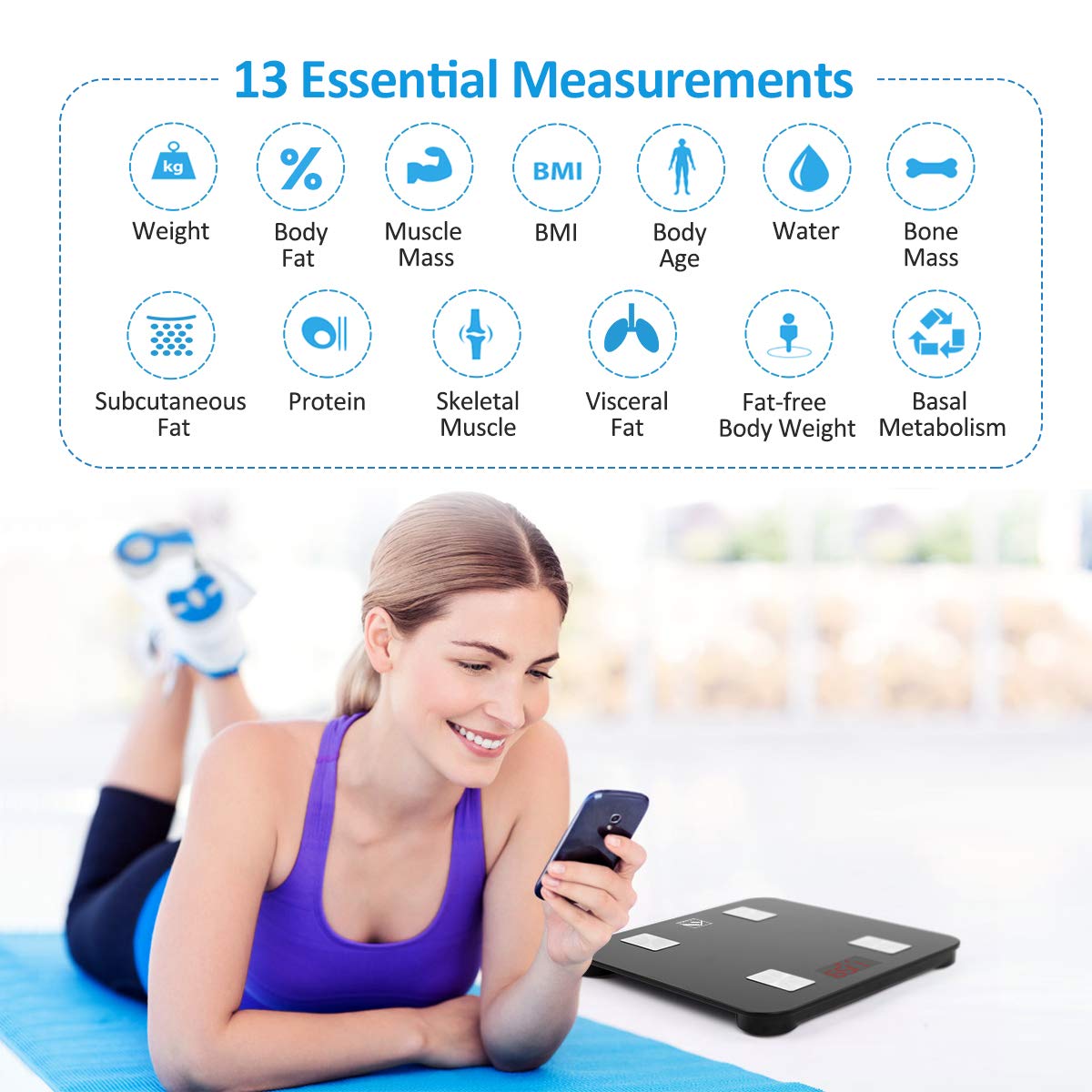Detalle de FITINDEX Smart Scale, 13 Metrics