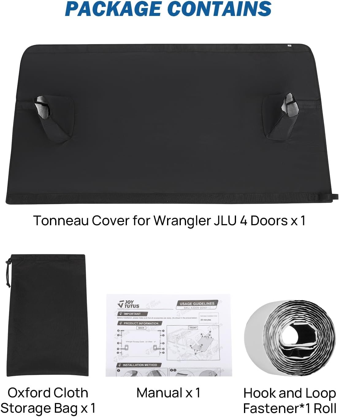 Thumbnail 5 de JOYTUTUS Tonneau Cover for Wrangler JL 4-Door (2018-2026): Waterproof Trunk & Tailgate Protection