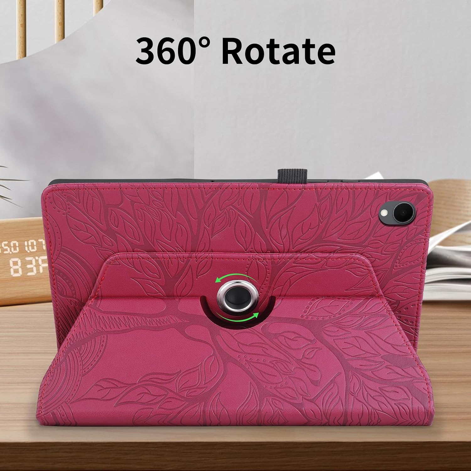 Thumbnail 2 de Case for Samsung Galaxy Tab S11 11 inch 2025 – Premium PU Leather Rotating Case (Red)