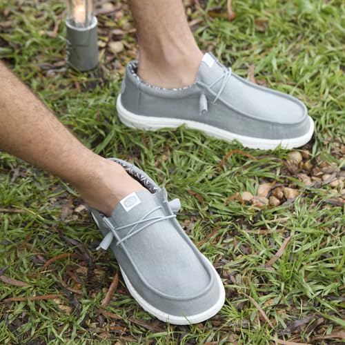 Thumbnail 5 de Hey Dude Wally Canvas Uomo Slip-On Mocassino, Light Grey 43 – Comfort e Versatilità