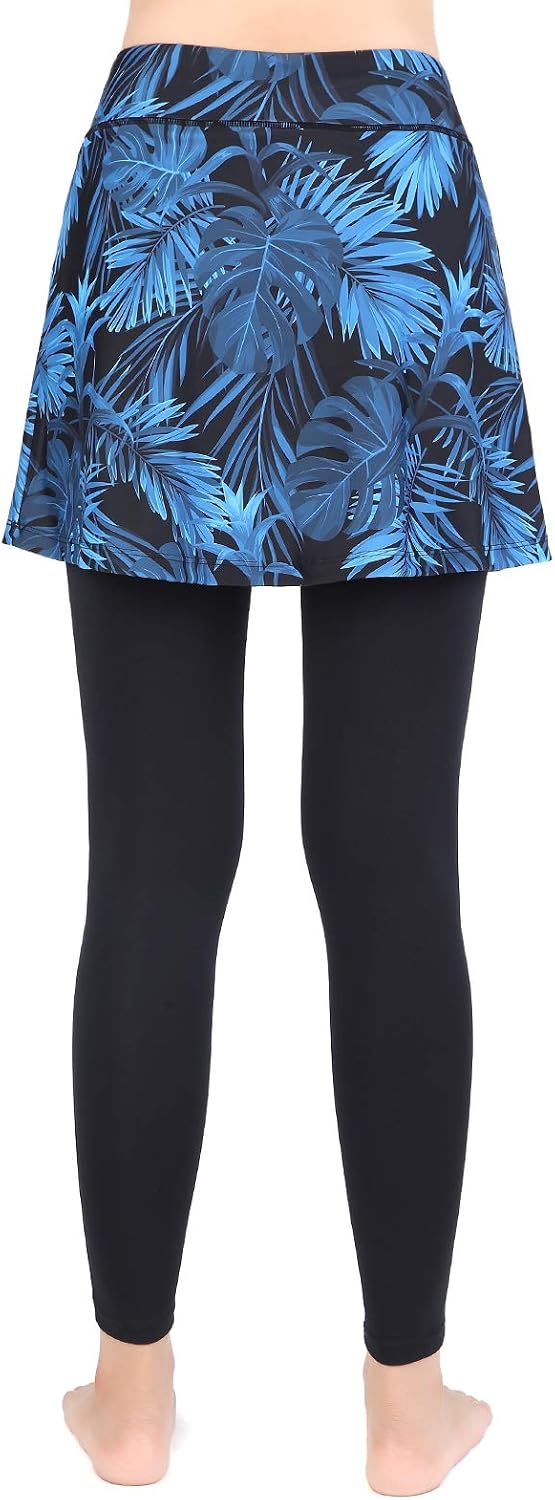 Detalle de ANIVIVO Women's Skirted Leggings, 3/4-Length