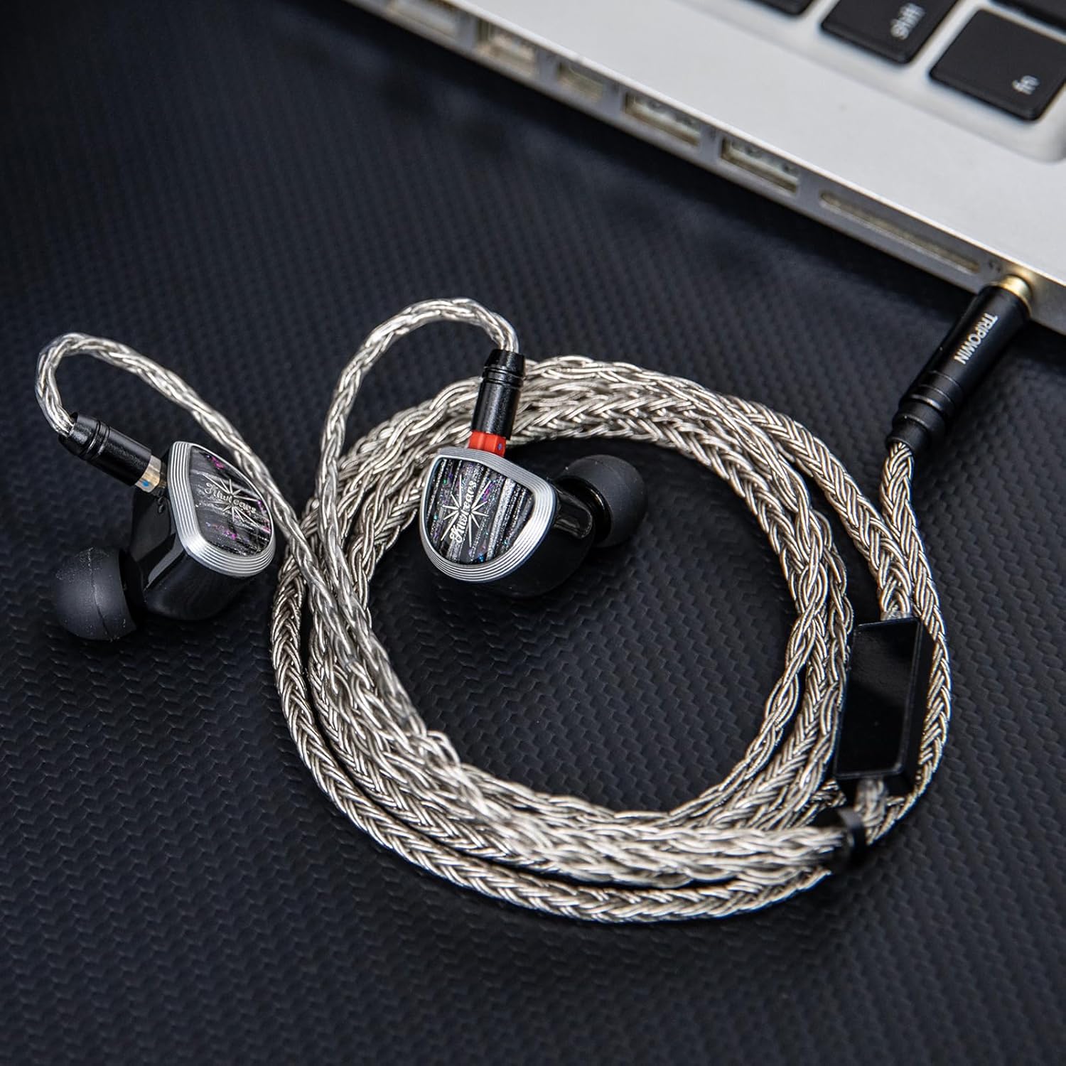Thumbnail 6 de Linsoul Tripowin Zonie – Câble d’écouteur HiFi avec Omni Mic et SPC argenté 16 fils