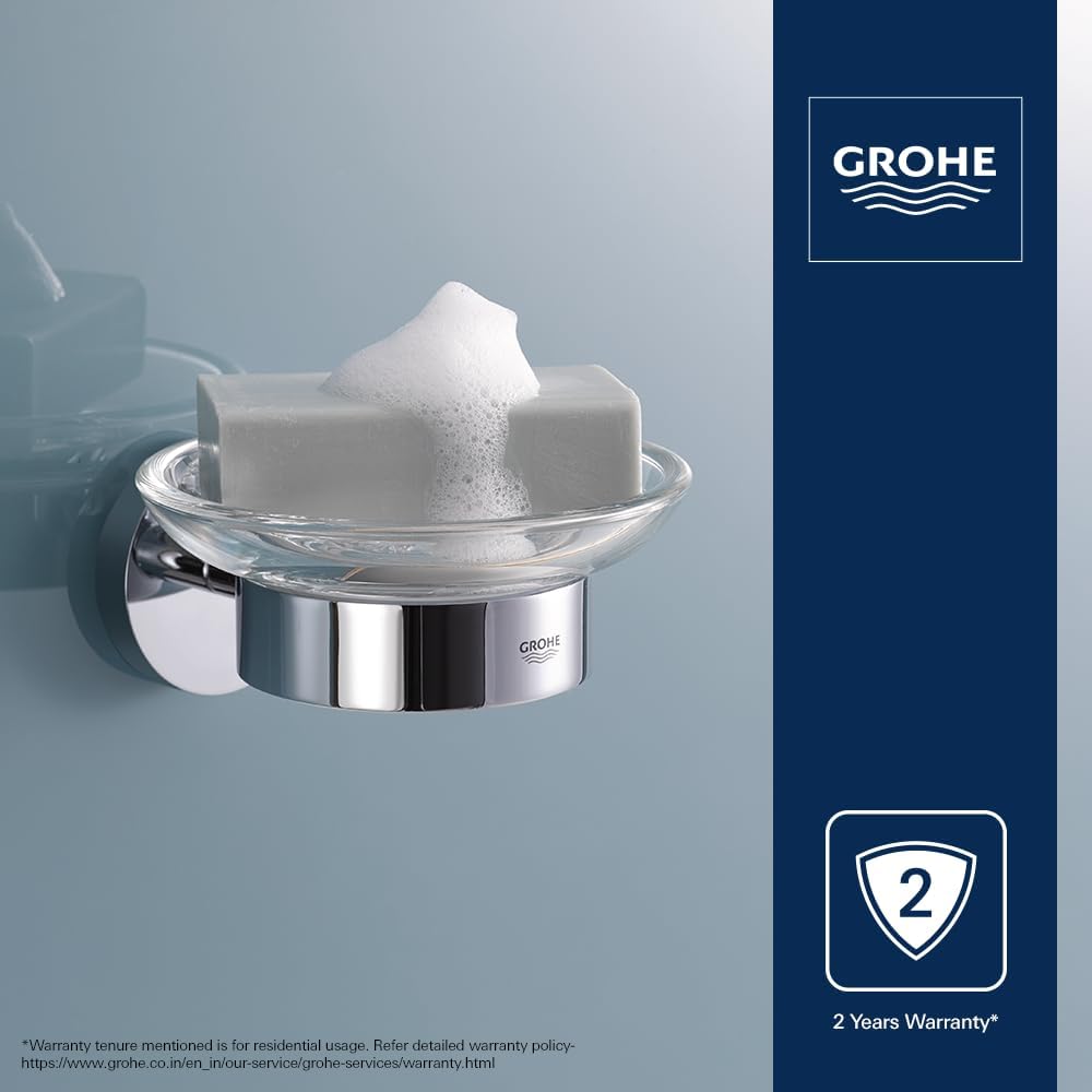 Thumbnail 2 de GROHE 40444001 essentials Cadre support avec Porte-savon – Argent Chromé