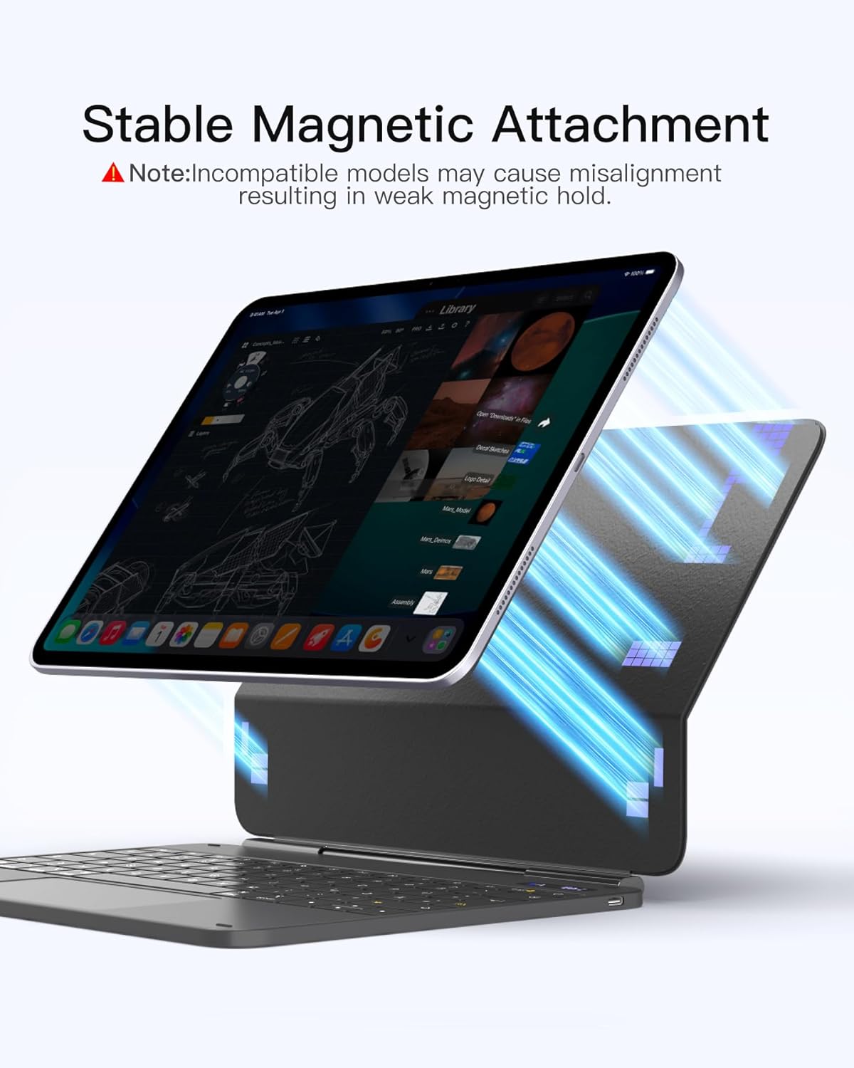 Thumbnail 2 de Inateck NeoMagic KB903 magnetic keyboard 7‑colour backlight