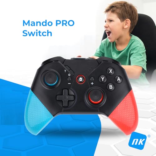 Detalle de NK Mando PRO Switch Inalámbrico: mando profesional con macros, gyro de 6 ejes y iluminación RGB para Switch, PC y móvil