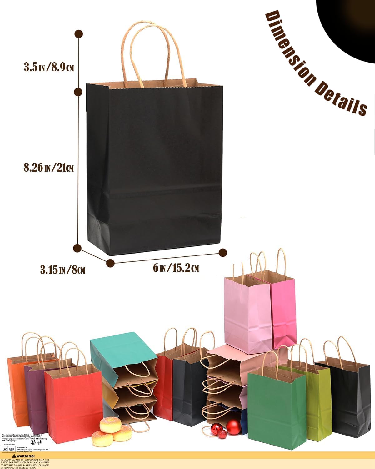 Thumbnail 4 de Gcardist 32Pcs Kraft Paper Bags 21x15x8cm 🛍️