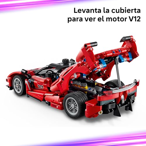 Detalle de LEGO Technic Ferrari FXX K (42212): Maqueta de Carreras con Motor V12 y Pistones Móviles