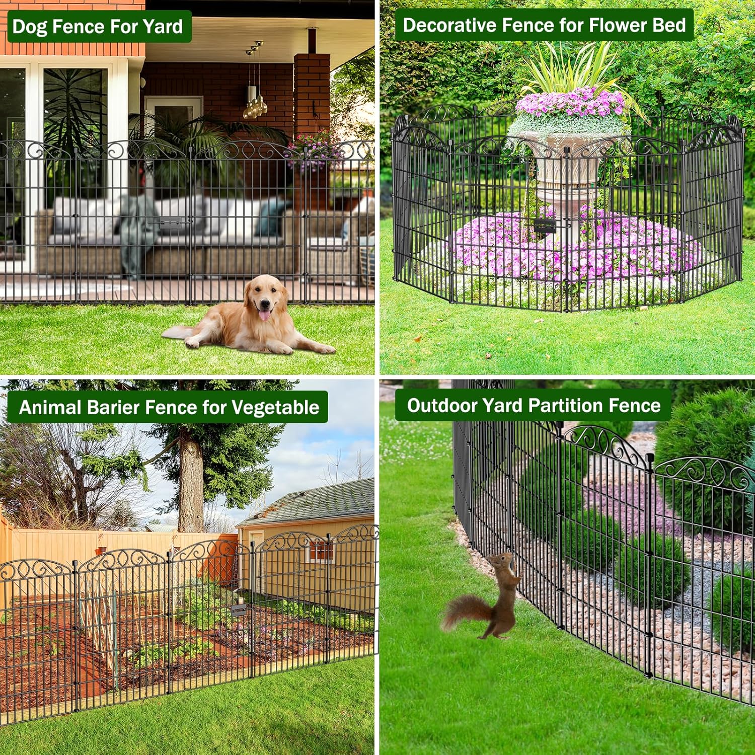 Detalle 2 de 12 Panel Garden Fence with Gate - 91.4 cm H x 7.4 m L