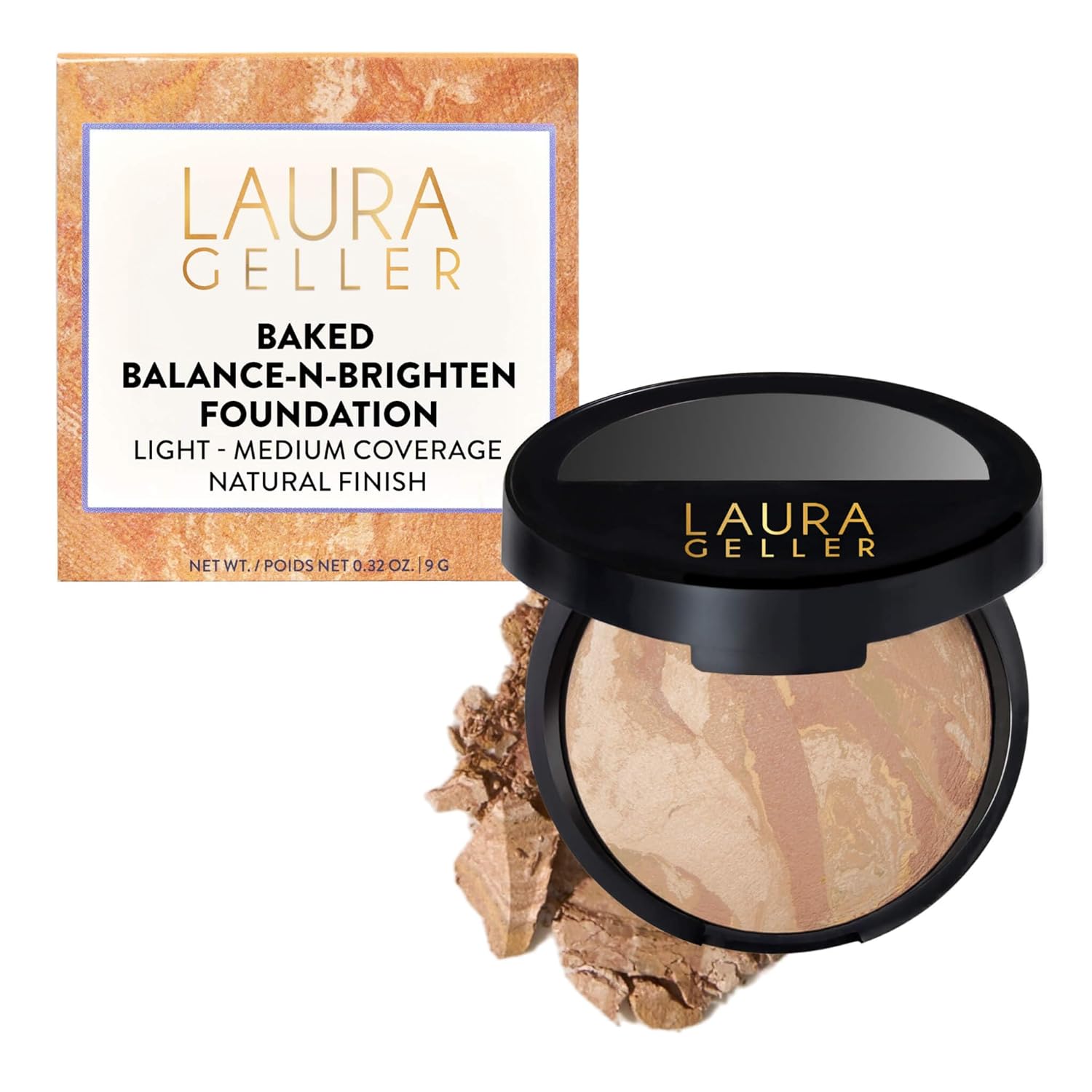 Detalle de LAURA GELLER Balance-n-Brighten Powder Foundation 💄