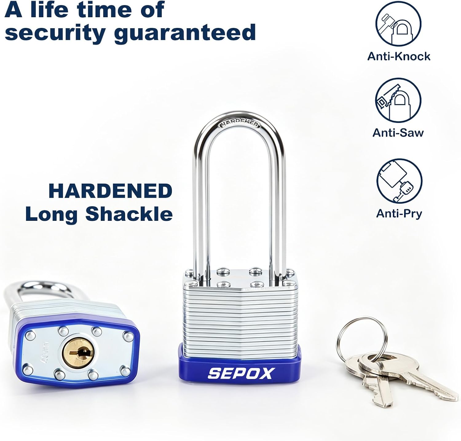 Thumbnail 4 de SEPOX 40mm Laminated Steel Padlock keyed alike ๐