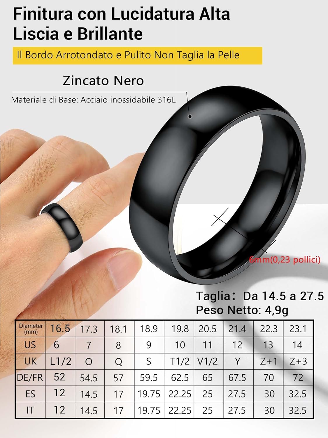 Thumbnail 5 de PROSTEEL Anello Personalizzabile da Uomo e Donna – Incisione su Acciaio Inossidabile, Oro 18K Placcato o Nero (Confezione regalo)