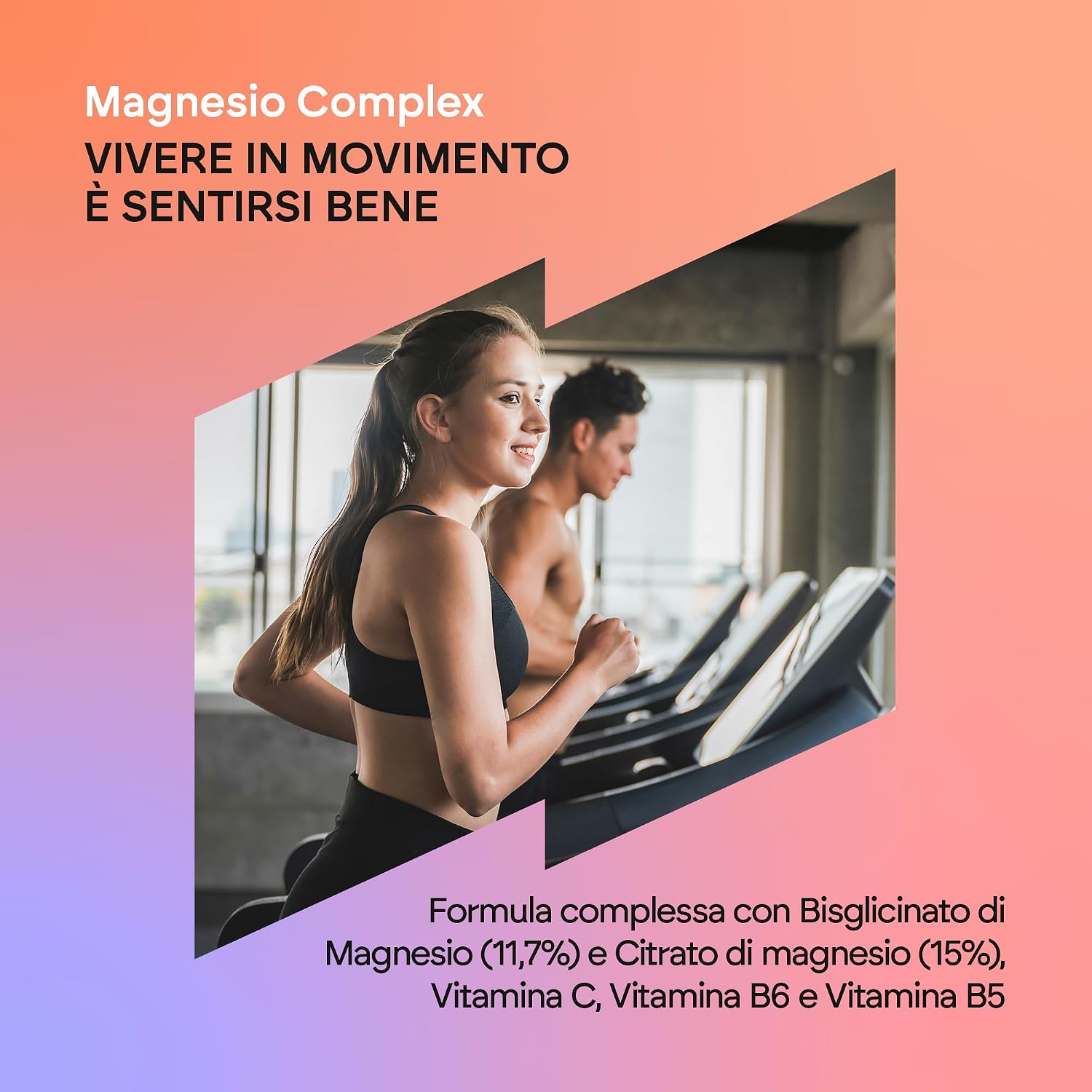 Detalle 2 de Magnesio Bisglicinato + Citrato 2145mg - Vitamine B5, B6 e C - Nutralie, 120 Capsule Vegane