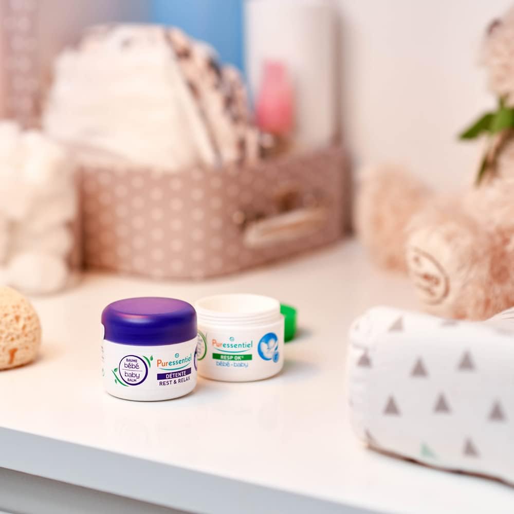 Detalle 2 de Puressentiel Schlaf Beruhigender Massagebasalm Baby – 30 ml, 100% natürliche Formel