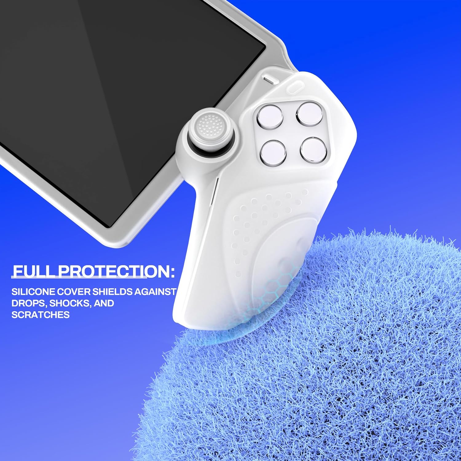 Thumbnail 2 de PlayVital Guardian Edition Silicone Protective Case for PS Portal (Clear White)