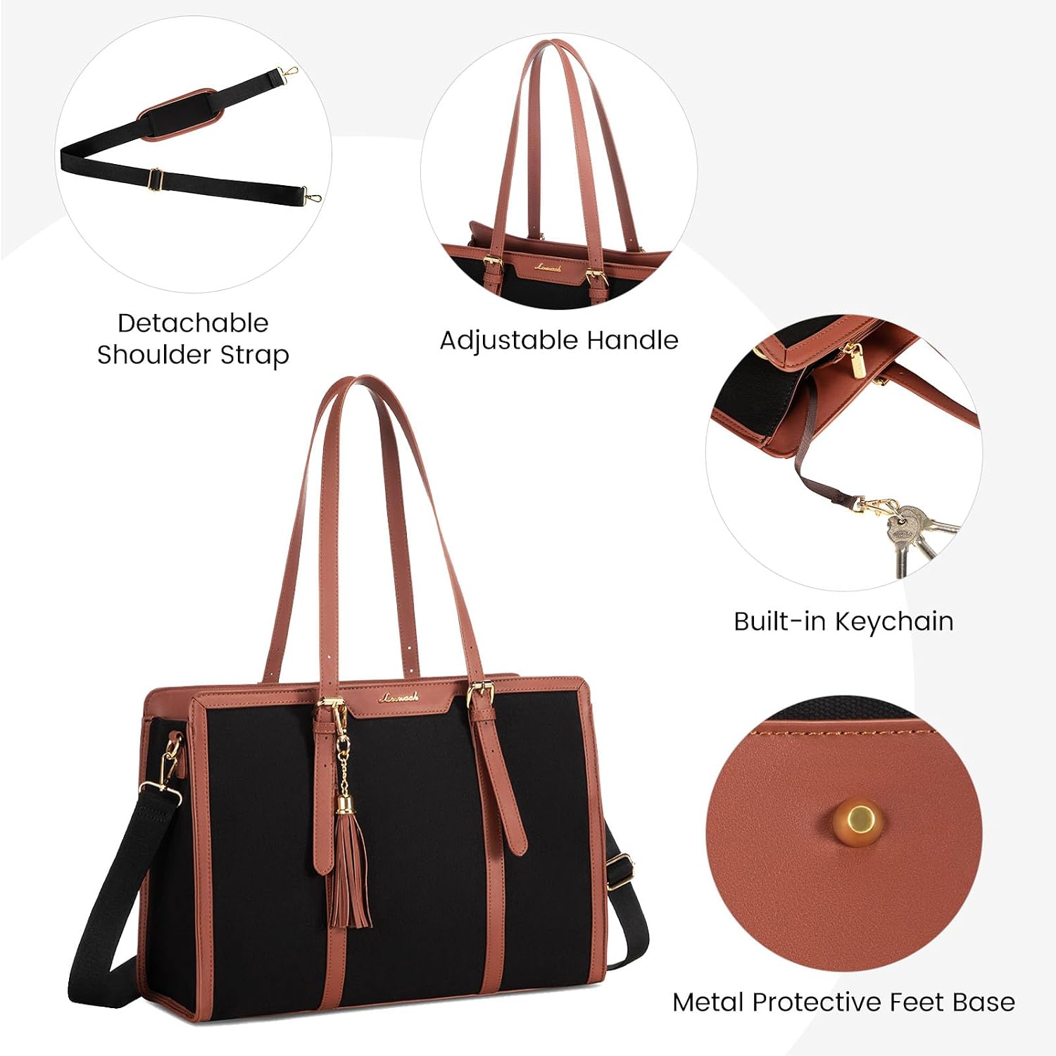 Detalle 1 de LOVEVOOK Tote Bag Laptop 15,6 Zoll Tasche