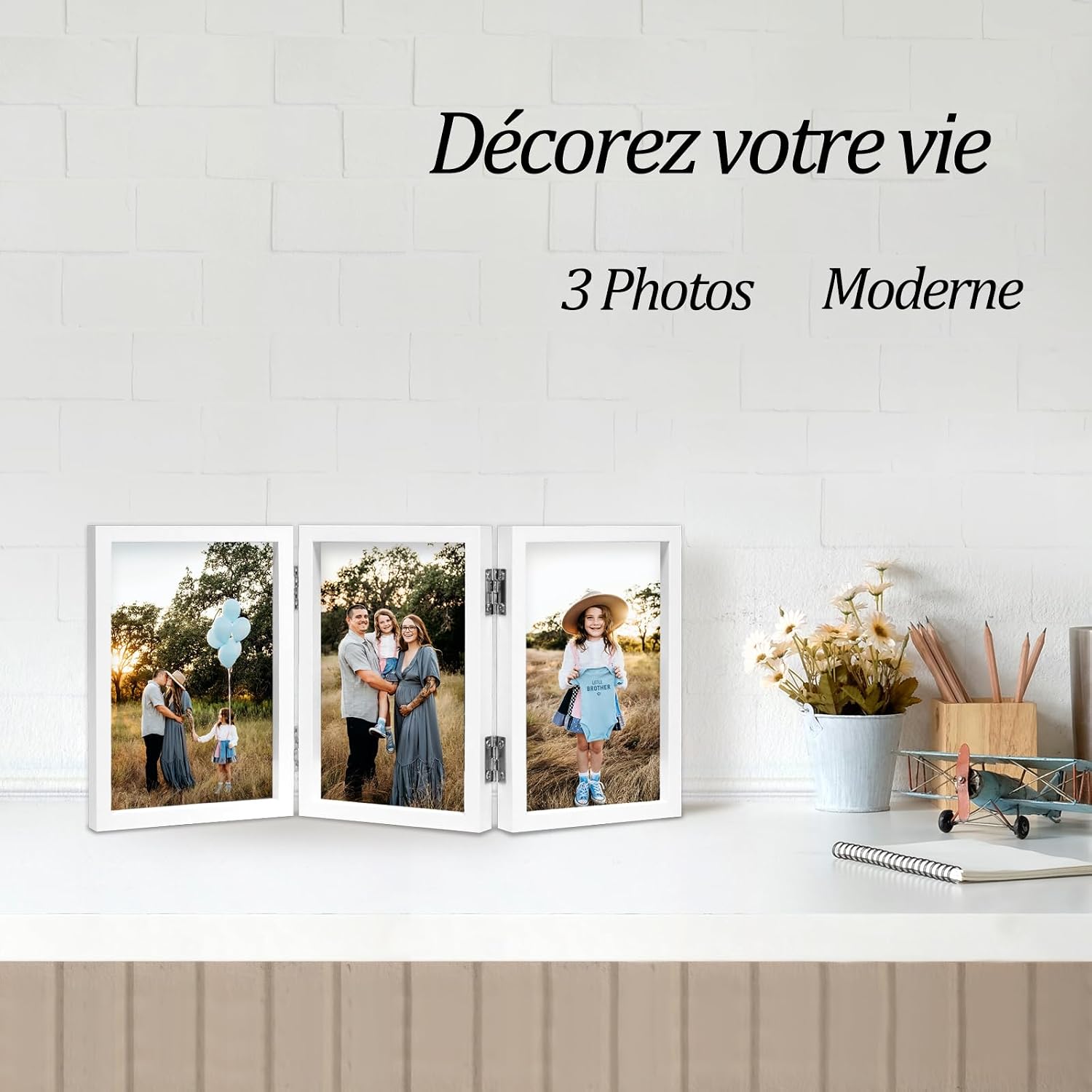 Detalle 2 de AVEAX cadre photo 10x15 triple
