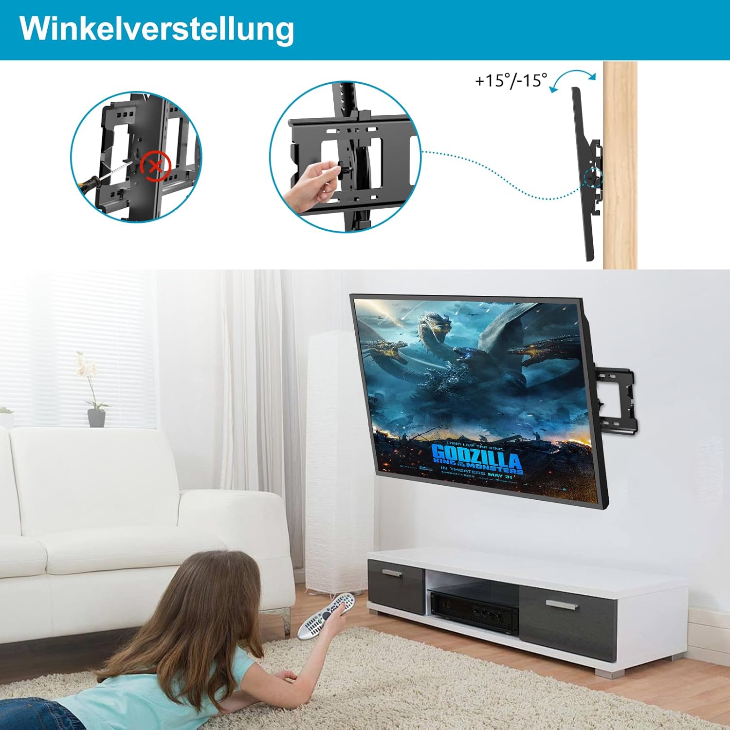 Thumbnail 3 de JXMTSPW TV Wandhalterung 50–120 Zoll
