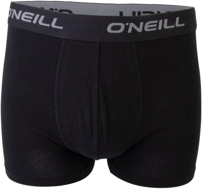Detalle de O’Neill Herren-Boxershorts im 6er-Pack aus Baumwolle (ohne Eingriff) – Basic-Trunks in Schwarz/Rot/Blau