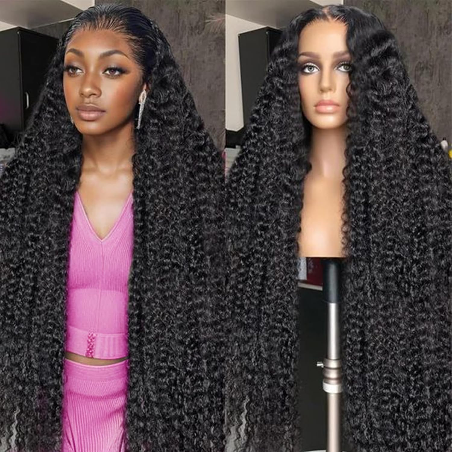 Thumbnail 6 de 250% Density Deep Wave Lace Front Wig 30in