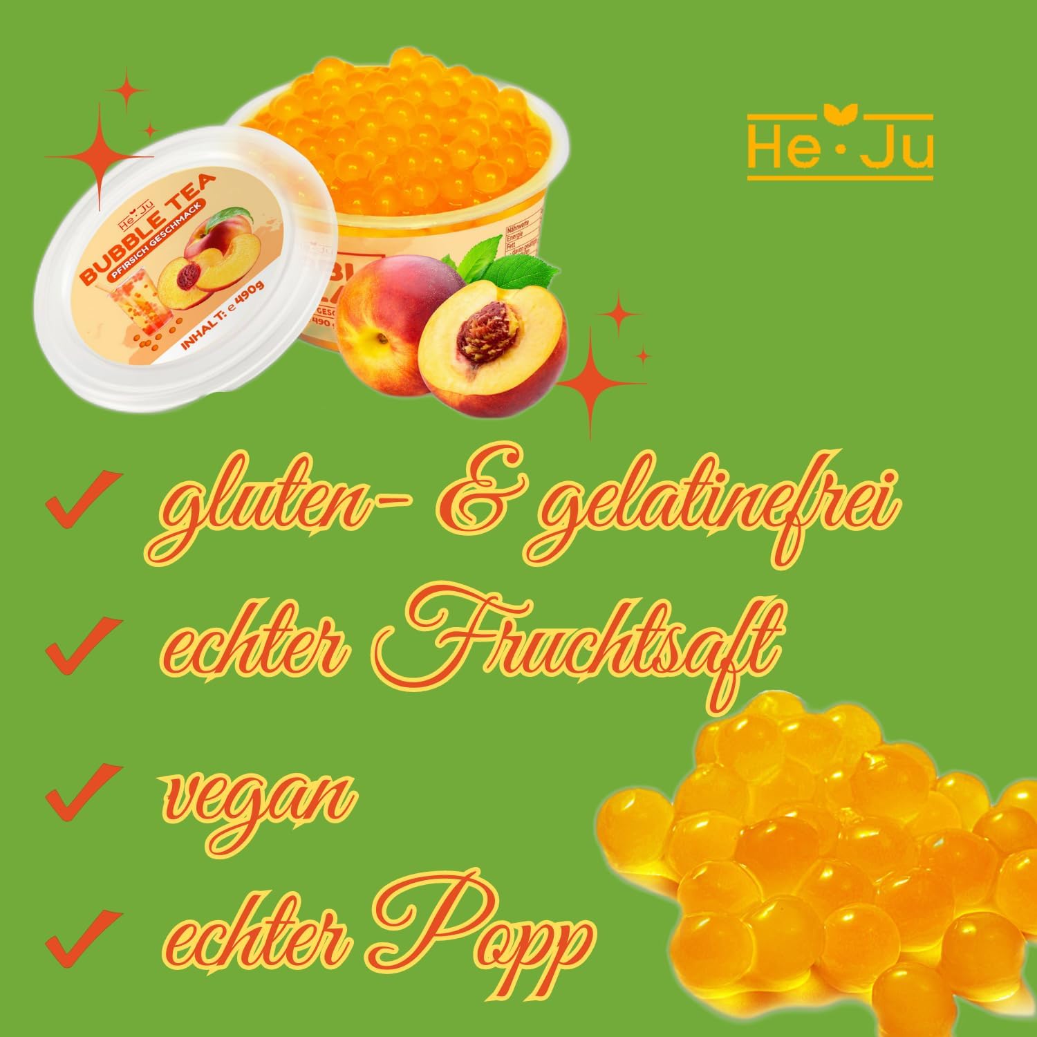 Thumbnail 5 de Perles Bubble Tea PĂȘche 490 g đ§